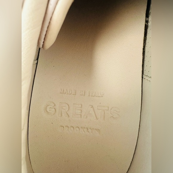 Greats Brooklyn Perforated Blush Leather Sneaker Size 10 - Picture 7 of 10